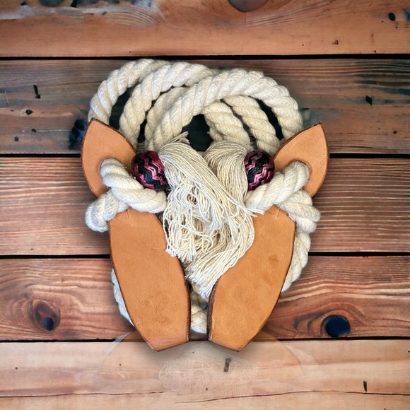 3/4” Cotton Mecate’ Twisted Reins Kangaroo Knots - Picture 1 of 6